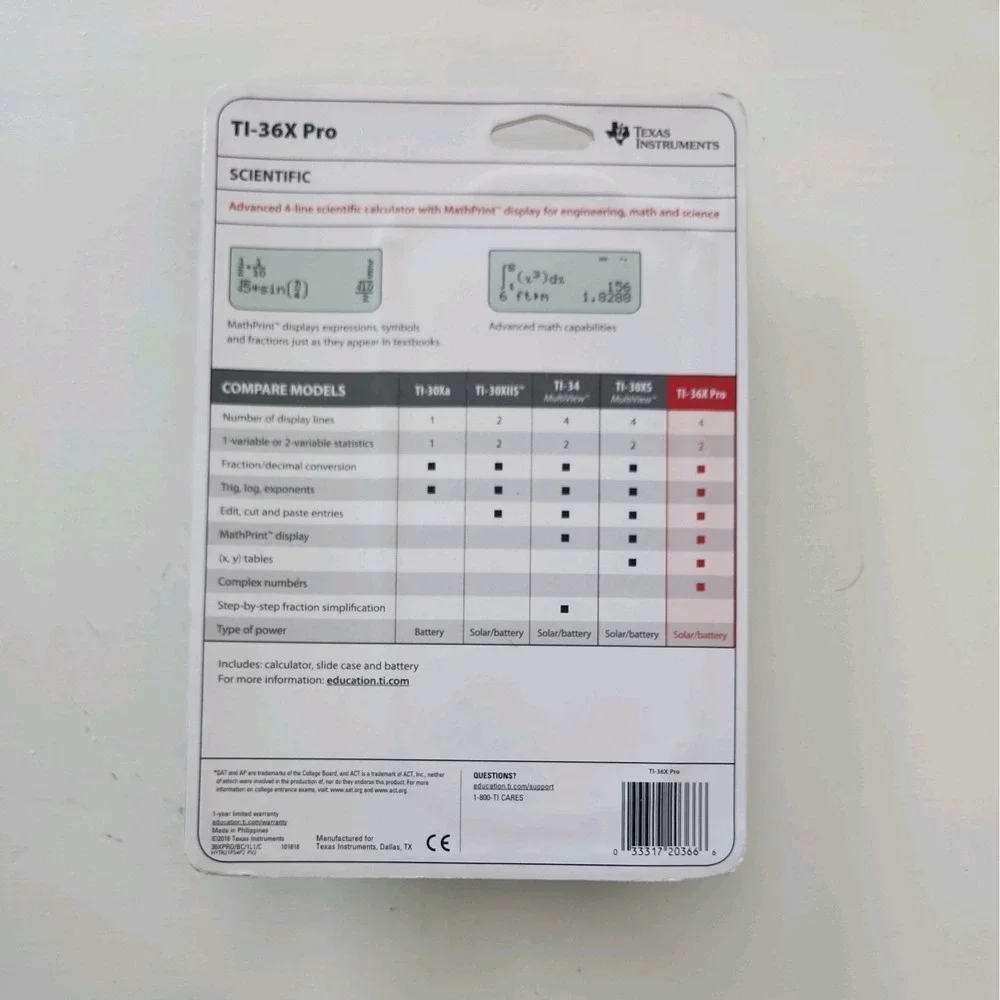 Texas Instruments TI-36X Pro Advanced Scientific With Math Print (BRAND NEW)